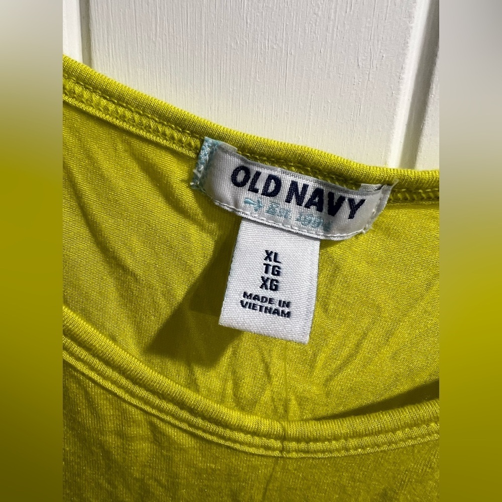 NWT NEW Old Navy yellow green cami XL - Picture 3 of 7